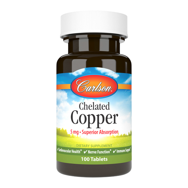 Chelated Copper, 100 Tablets