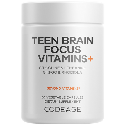 Teen Brain Focus Vitamins+, 60 Capsules