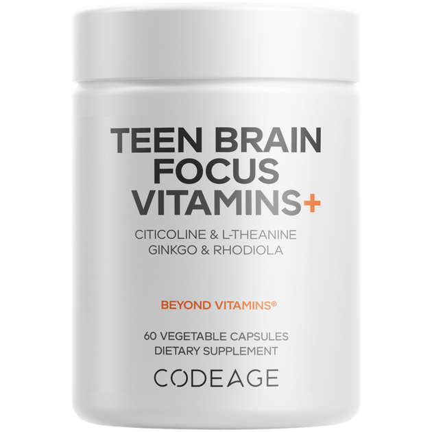 Teen Brain Focus Vitamins+, 60 Capsules