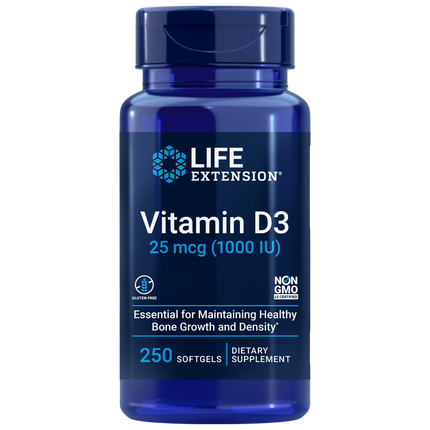 Vitamin D3 1,000IU, 250 softgels