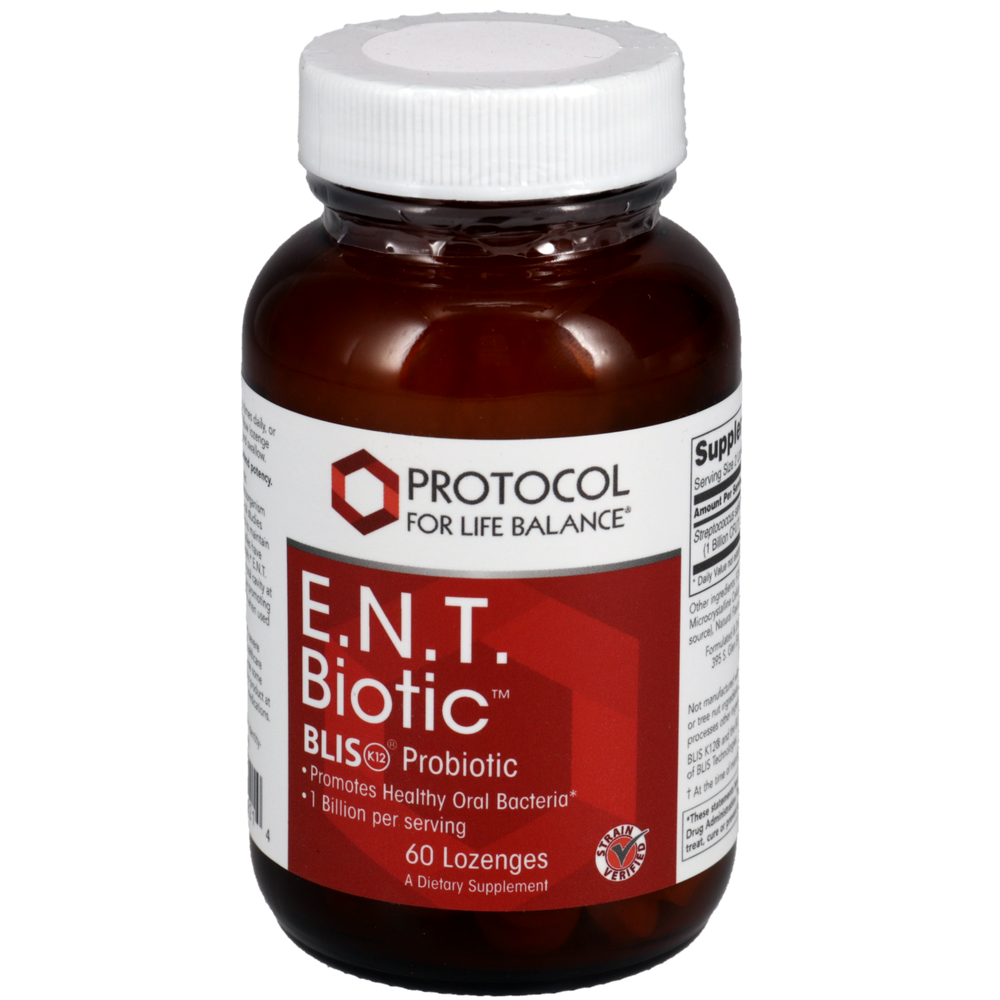 E.N.T. Biotic BLIS K12 probiotic, 60 Lozenges , Brand_Protocol for Life Balance Form_Lozenges lozenges Requires Consultation Size_60 Lozenges