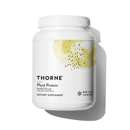 Plant Protein Vanilla Flavored, 630 g Powder , Brand_Thorne Research Form_Powder Size_630 g