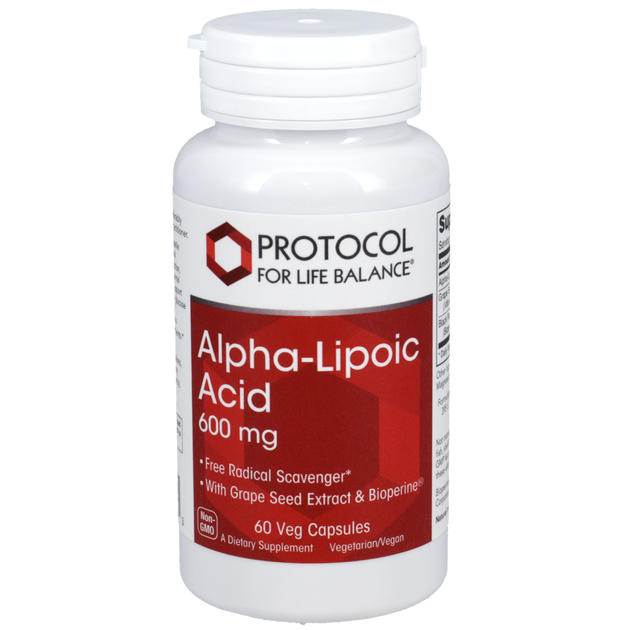 Alpha Lipoic Acid 600mg, 60 Capsules , Brand_Protocol for Life Balance capsules Form_Capsules Requires Consultation Size_60 Capsules
