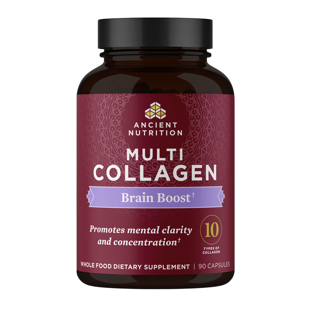 Ancient Nutrition Multi Collagen - Brain Boost Capsules - front