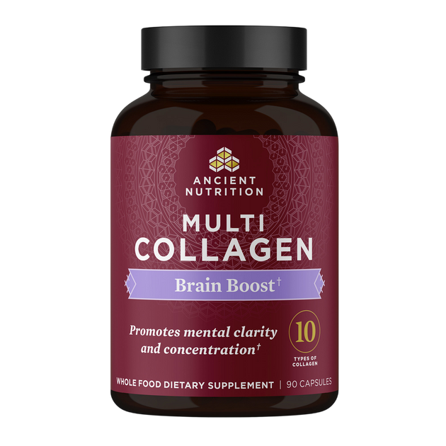 Ancient Nutrition Multi Collagen - Brain Boost Capsules - front