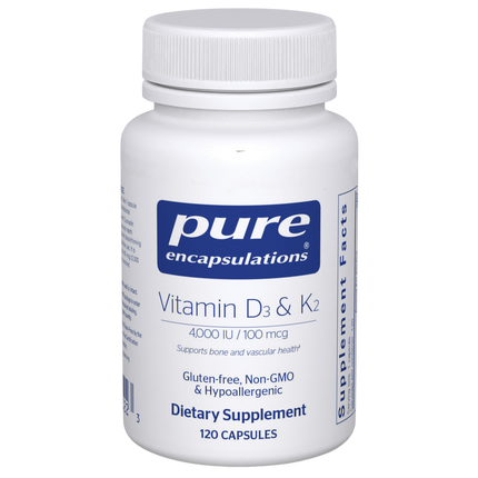 Vitamin D3 & K2, 120 Capsules , Brand_Pure Encapsulations Form_Capsules Requires Consultation Size_120 Capsules