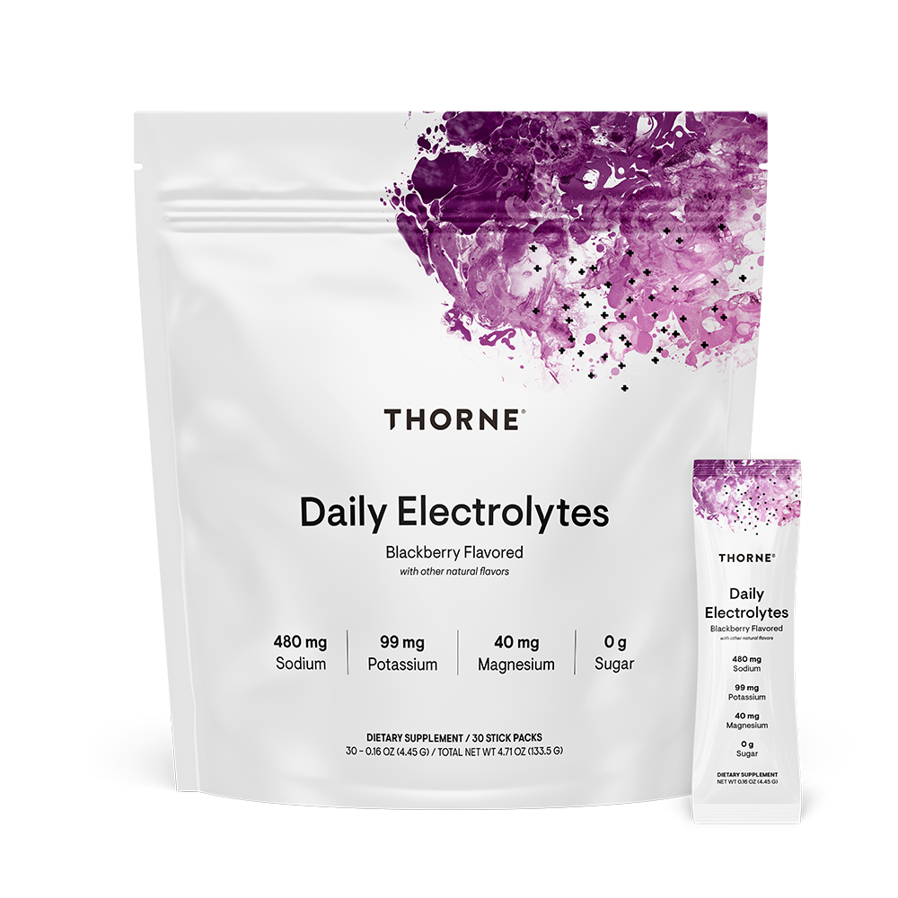 Daily Electrolytes Stick Packs Blackberry, 30 Packets , Brand_Thorne Research Form_Packets Size_30 Packets