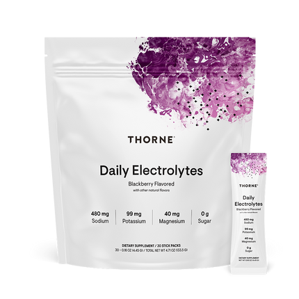Daily Electrolytes Stick Packs Blackberry, 30 Packets , Brand_Thorne Research Form_Packets Size_30 Packets