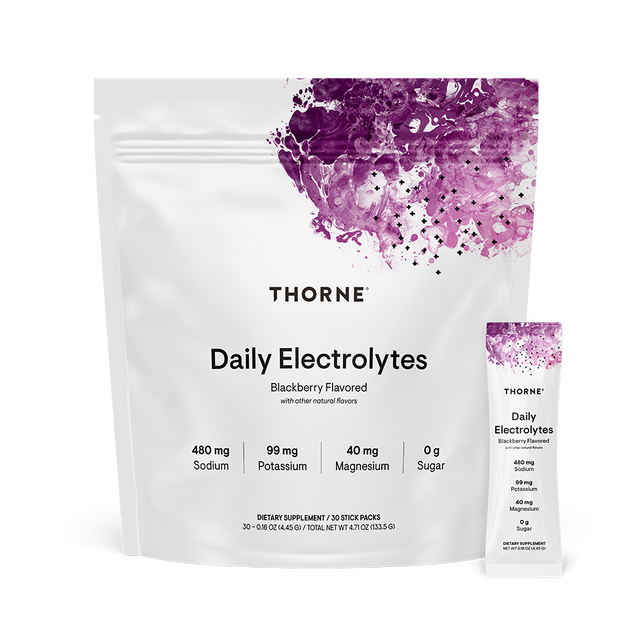 Daily Electrolytes Stick Packs Blackberry, 30 Packets , Brand_Thorne Research Form_Packets Size_30 Packets
