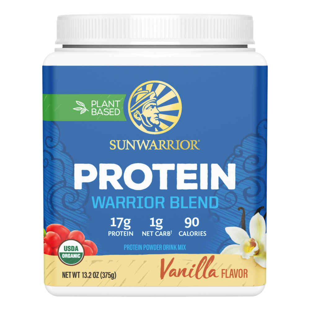 Warrior Blend Vanilla, 375 g Powder , Brand_Sunwarrior Flavor_Vanilla Form_Powder Potency_17 g Size_375 g