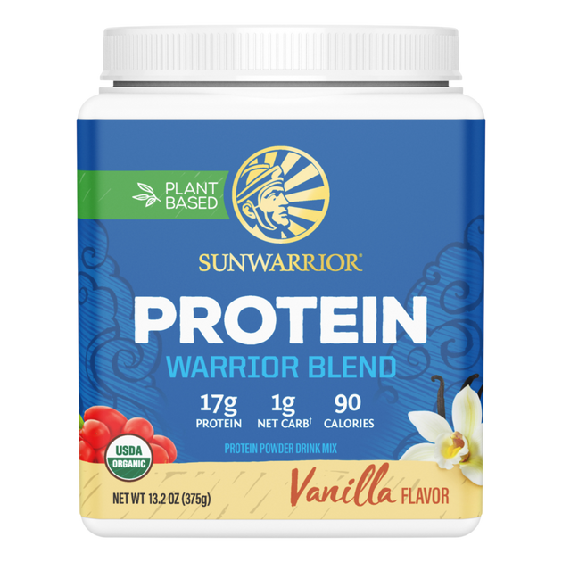 Warrior Blend Vanilla, 375 g Powder , Brand_Sunwarrior Flavor_Vanilla Form_Powder Potency_17 g Size_375 g