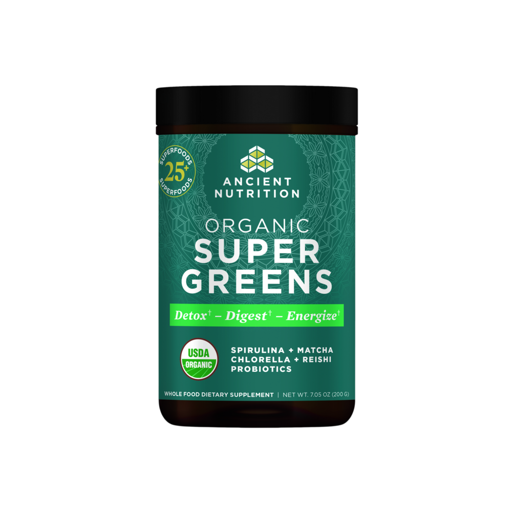 Ancient Nutrition Organic SuperGreens Powder - front