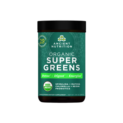 Ancient Nutrition Organic SuperGreens Powder - front