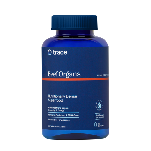 Beef Organs, 180 Capsules , Brand_Trace Minerals Form_Capsules Size_180 Capsules