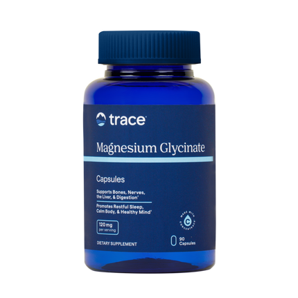 Magnesium Glycinate Capsules - 120mg/serving, 90 Capsules , Brand_Trace Minerals Form_Capsules Size_90 Capsules