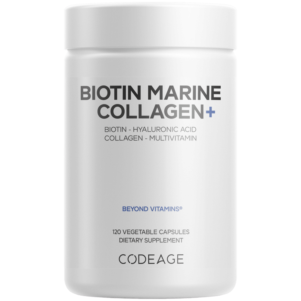 Biotin Marine Collagen + HA + Vit C, 120 Capsules