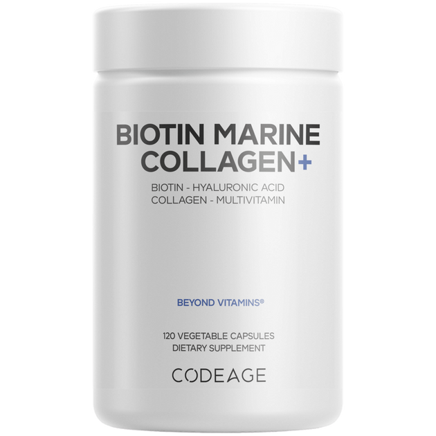Biotin Marine Collagen + HA + Vit C, 120 Capsules