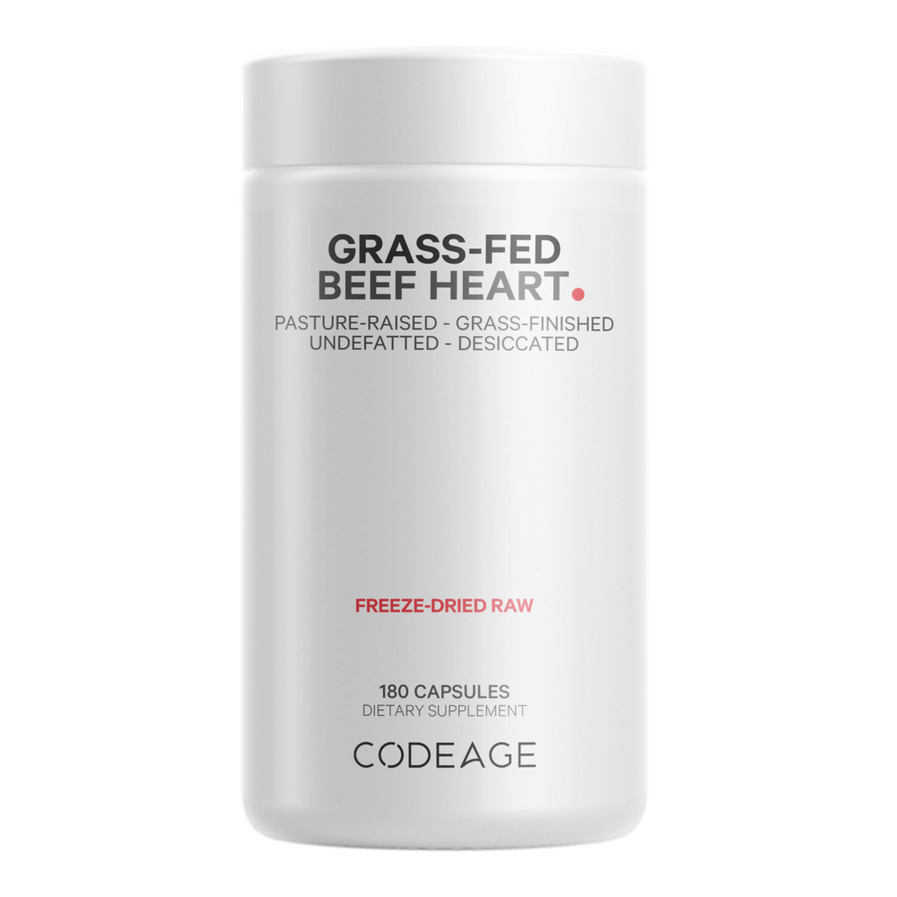 Grass-Fed Beef Heart, 180 Capsules
