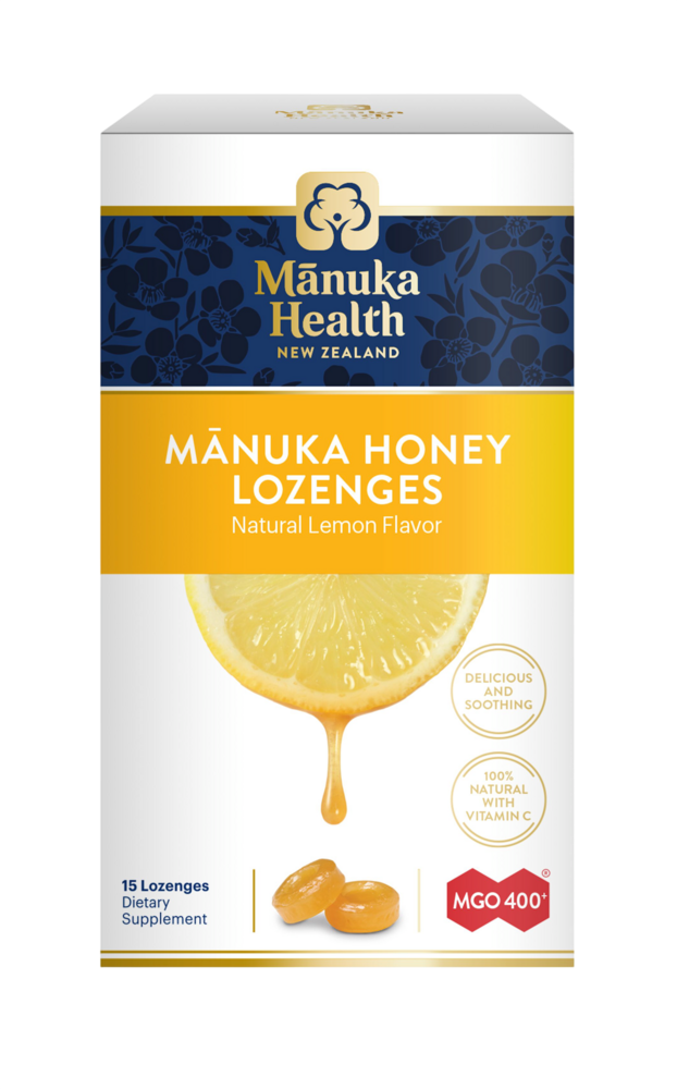 Manuka Honey Lozenges, MGO 400+, Lemon Flavor, 15 Lozenges