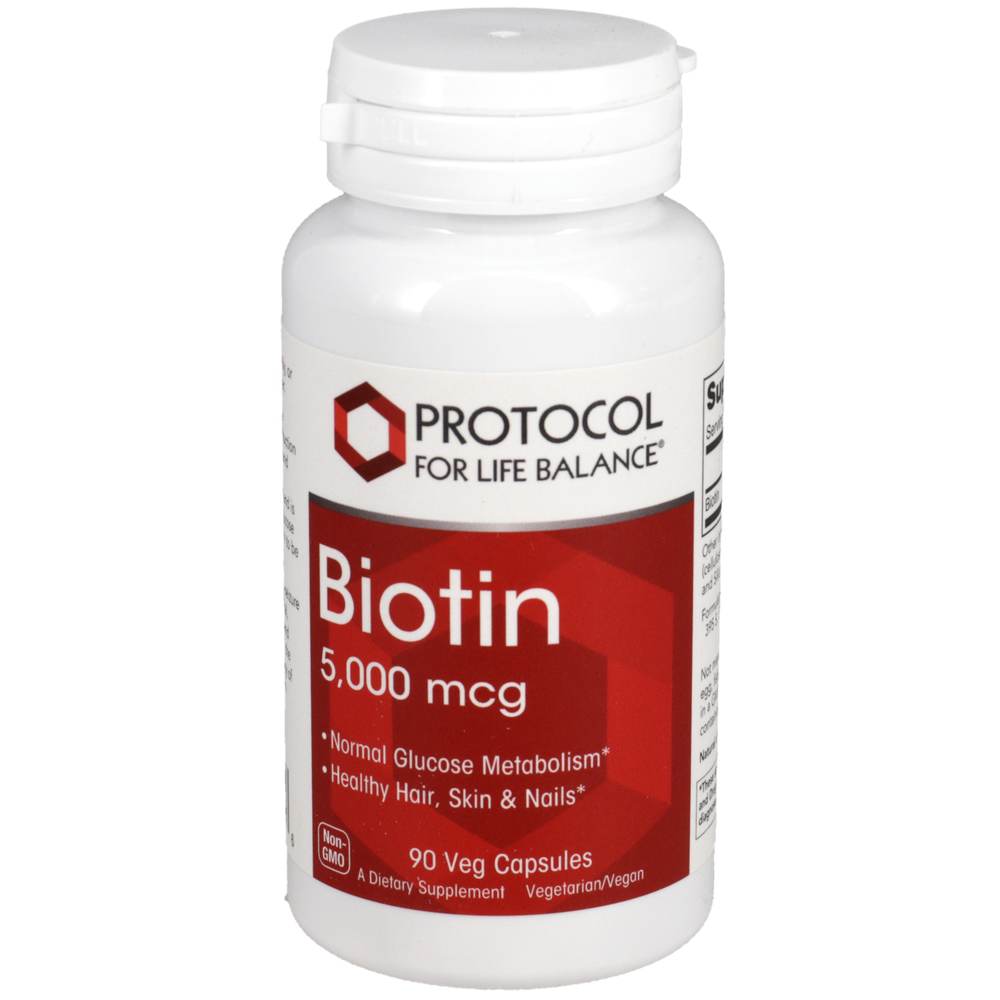 Biotin 5000mcg, 90 Capsules , Brand_Protocol for Life Balance capsules Form_Capsules Requires Consultation Size_90 Capsules