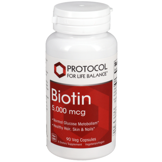 Biotin 5000mcg, 90 Capsules , Brand_Protocol for Life Balance capsules Form_Capsules Requires Consultation Size_90 Capsules