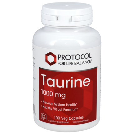 Taurine 1000mg, 100 Capsules , Brand_Protocol for Life Balance capsules Form_Capsules Requires Consultation Size_100 Capsules