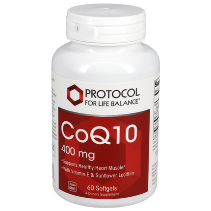 CoQ10 400mg, 60 Softgel Capsules , Brand_Protocol for Life Balance Form_Softgels Requires Consultation Size_60 Softgel Capsules softgels