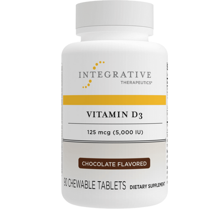 Vitamin D3 5000IU Chewable/Chocolate, 90 Chewable Tablets