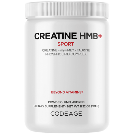 Creatine HMB+ Powder, Unflavored, 321 g Powder