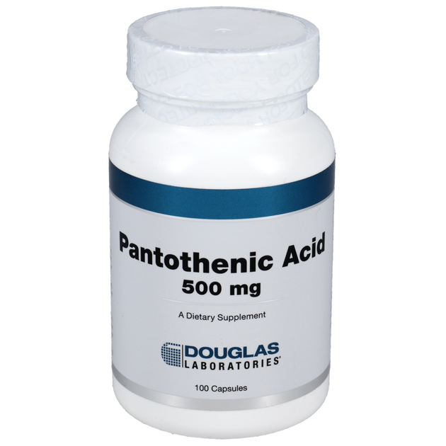Pantothenic Acid 500mg, 100 Capsules