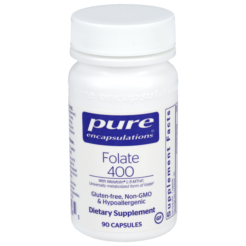 Folate 400 with Metafolin® L-5-MTHF, 400 mcg, 90 Capsules , Brand_Pure Encapsulations caps Emersons Form_Capsules Requires Consultation Size_90 Capsules