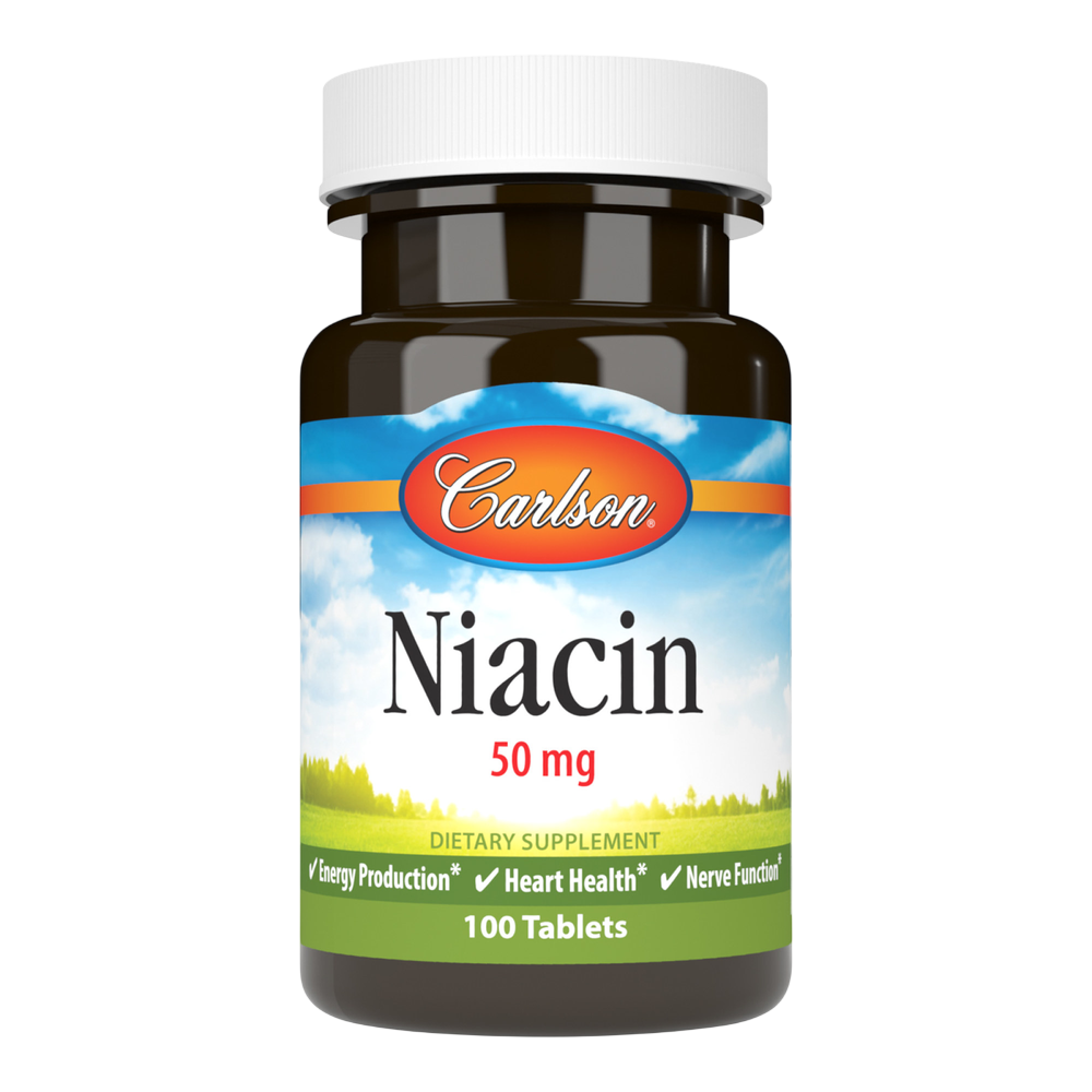Niacin, 50 mg, 100 Tablets