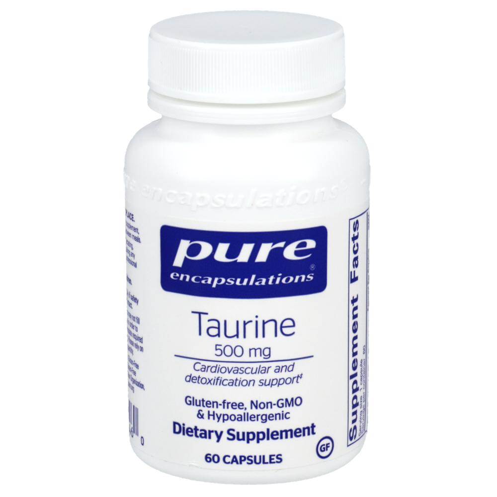 Taurine 500mg, 60 Capsules , Brand_Pure Encapsulations Form_Capsules Requires Consultation Size_60 Capsules