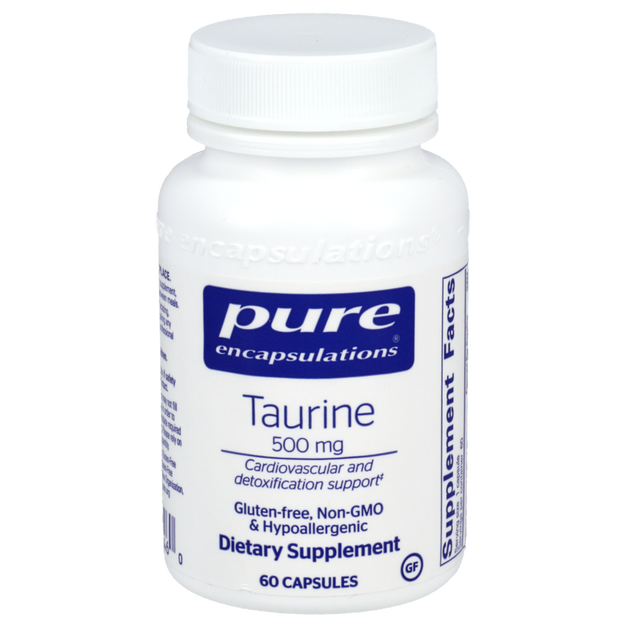 Taurine 500mg, 60 Capsules , Brand_Pure Encapsulations Form_Capsules Requires Consultation Size_60 Capsules