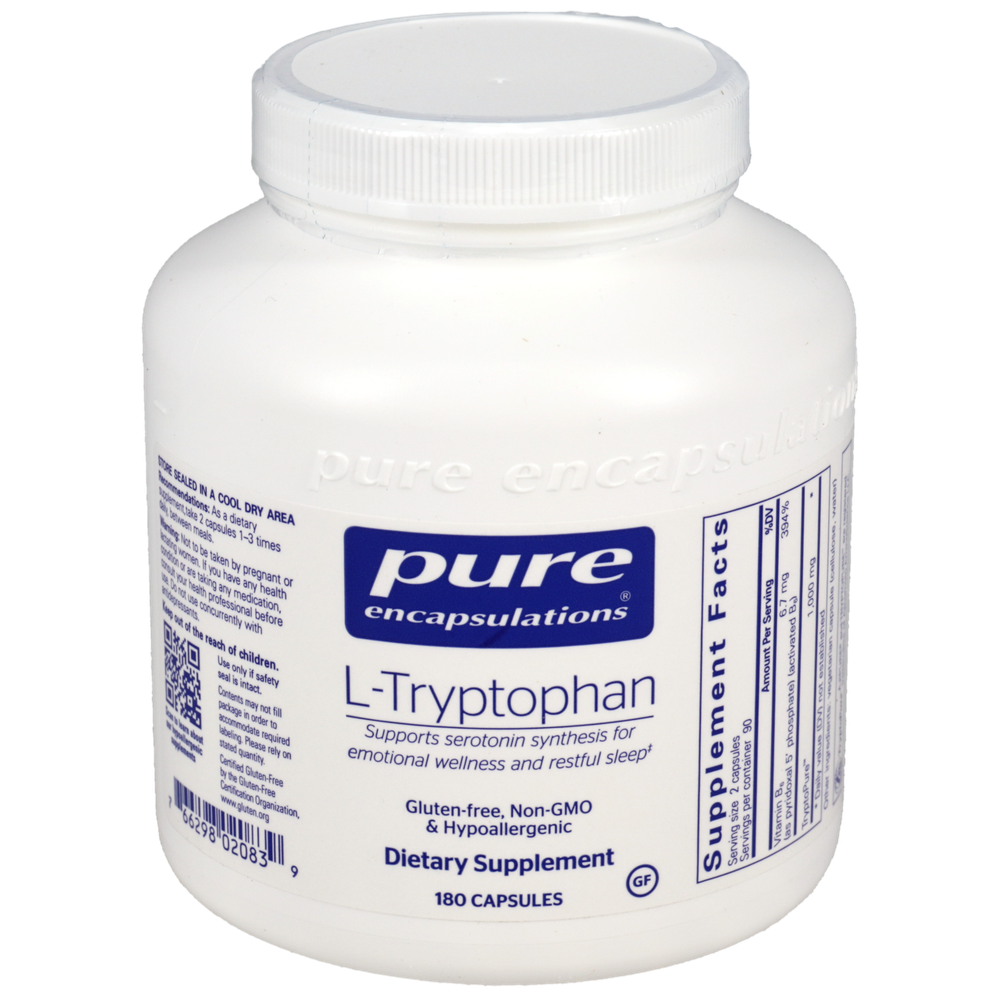 L-Tryptophan, 180 Capsules , Brand_Pure Encapsulations caps Emersons