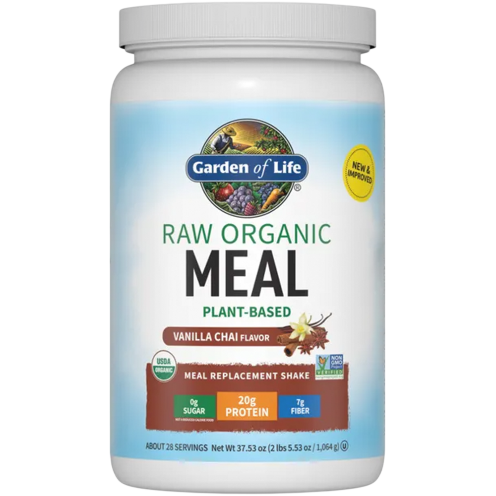 Raw Organic Meal Shake & Meal Replacement, Vanilla Spiced Chai, 32 Oz (907 g) Powder