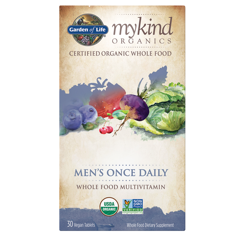 mykind Organics Men’s Once Daily Multi, 30 Vegan Tablets