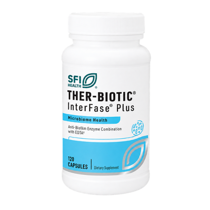Ther-Biotic® Interfase® Plus, Anti-Biofilm Enzyme Combination with EDTA, 120 Capsules