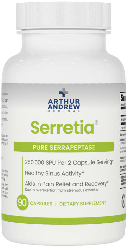 Arthur Andrew Medical Serretia - Pure Serrapeptase 250,000 SPU - front