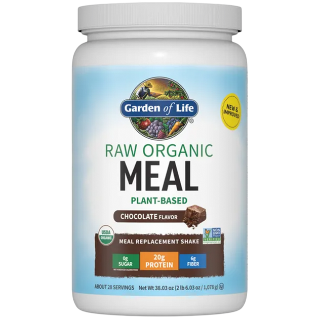 Raw Organic Meal Plant-Based Chocolate Flavor, 1078 g
