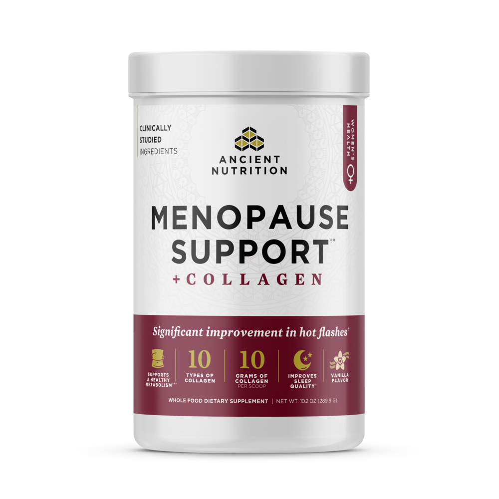 Ancient Nutrition Menopause Support + Collagen - Vanilla - front