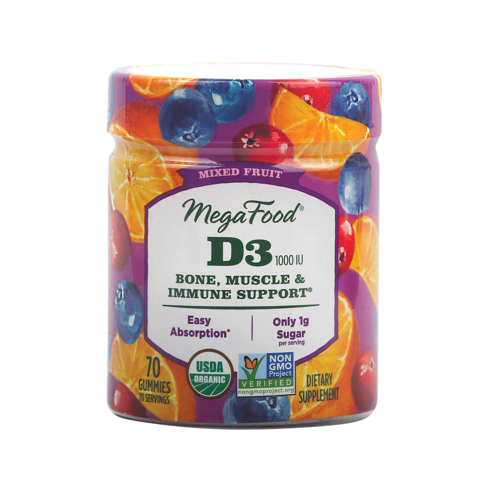 D3 Wellness 1000 IU Gummies, Mixed Fruit, 70 Gummies