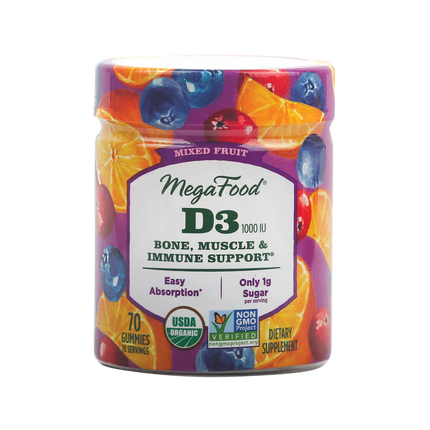 D3 Wellness 1000 IU Gummies, Mixed Fruit, 70 Gummies