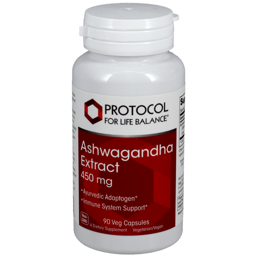 Ashwaganda Extract, 450 mg, 90 Vegetarian Capsules , Brand_Protocol for Life Balance caps capsules Form_Capsules Requires Consultation Size_90 Capsules