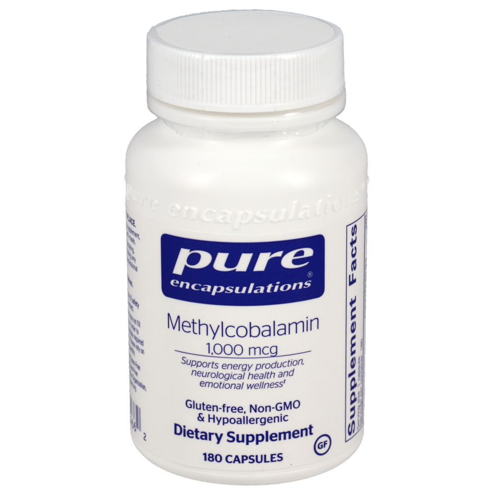 Methylcobalamin, 1000 mcg, 180 Capsules , Brand_Pure Encapsulations caps Emersons