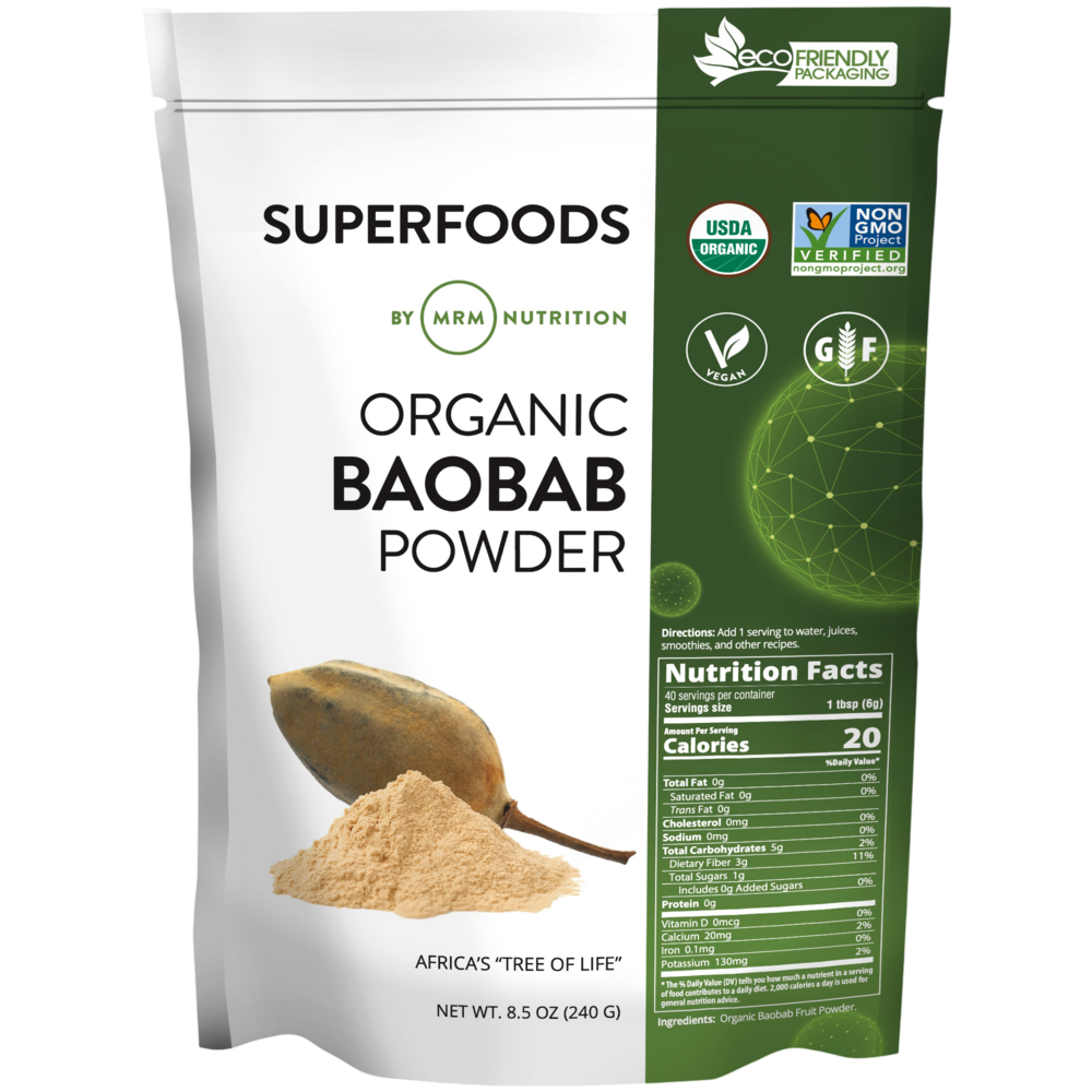 Raw Organic Baobab Fruit Powder, 240 Grams