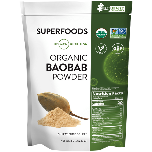Raw Organic Baobab Fruit Powder, 240 Grams