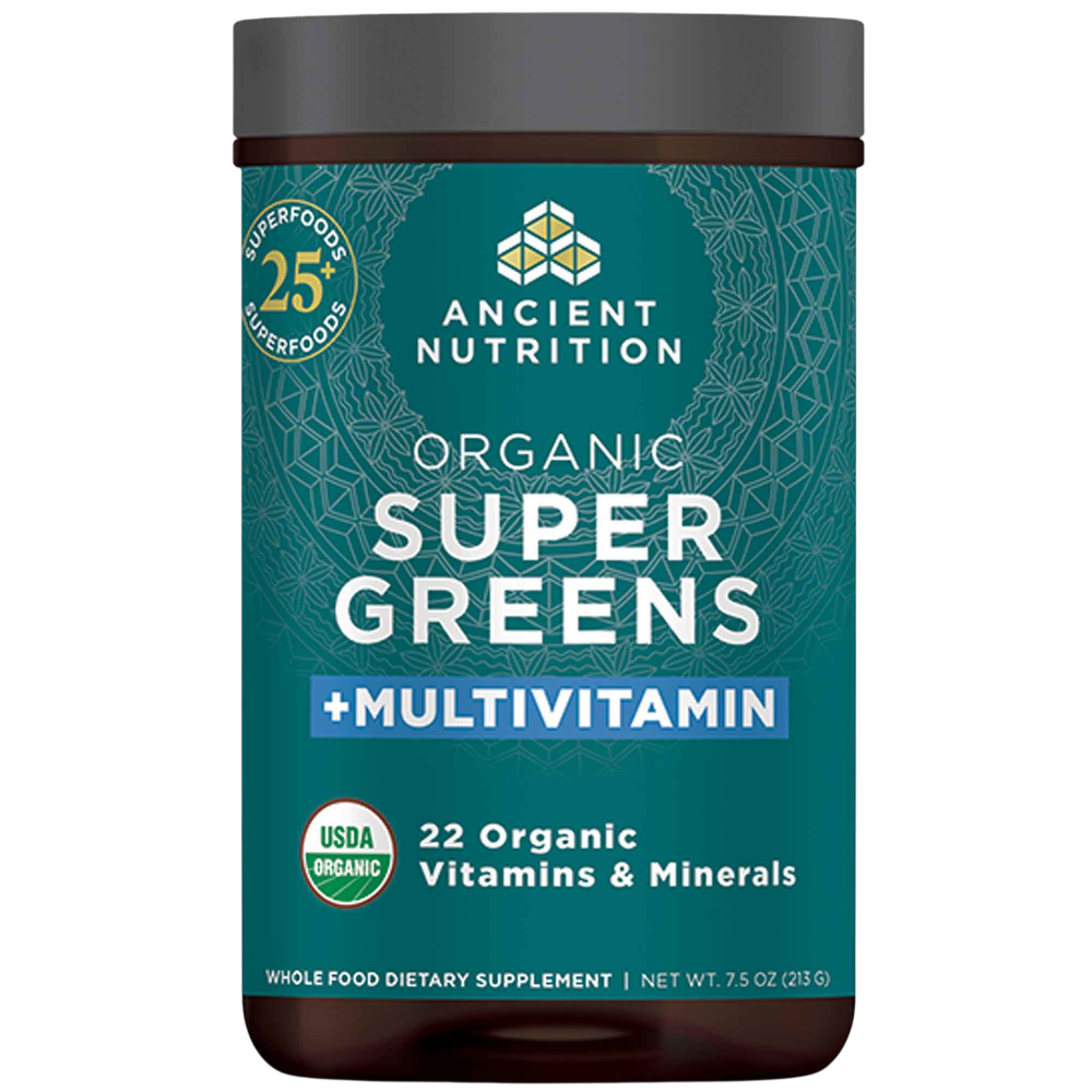 Ancient Nutrition Organic SuperGreens + Multivitamin - Powder - front