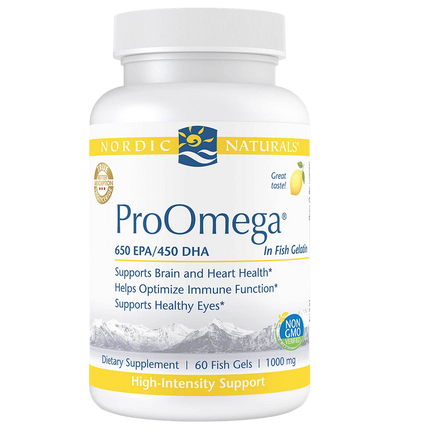 Nordic Naturals ProOmega in Fish Gelatin - front of bottle