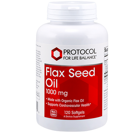 Flax Seed Oil 1000mg, 120 Softgels , Brand_Protocol for Life Balance Form_Softgels Requires Consultation Size_120 Softgels softgels